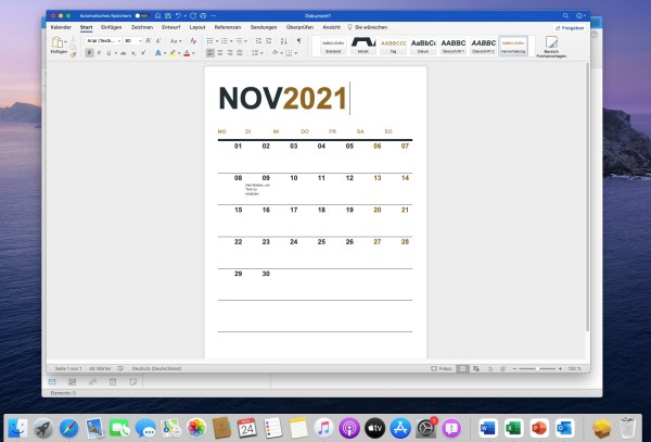 Microsoft Word 2021 MAC