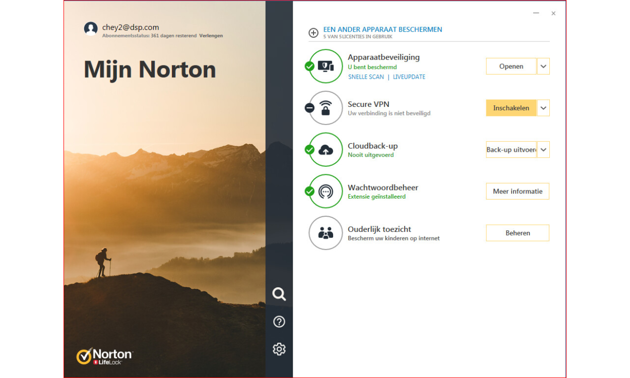 Norton 360 Deluxe | 5 Apparaten | 1 Jaar | 2025 | 50 GB Cloud Opslag